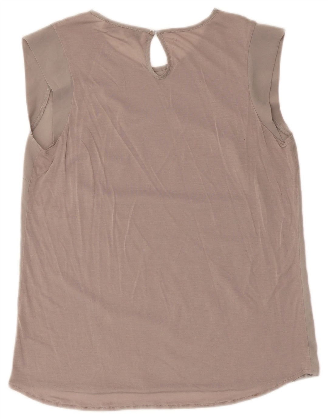 French Connection Dame ærmeløs bluse Top UK 14 Large Grå