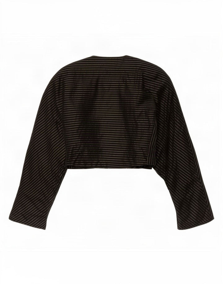 Loretta'O Dame Dobbeltradet Bolero Jacket IT 42 Medium Sort Stribet