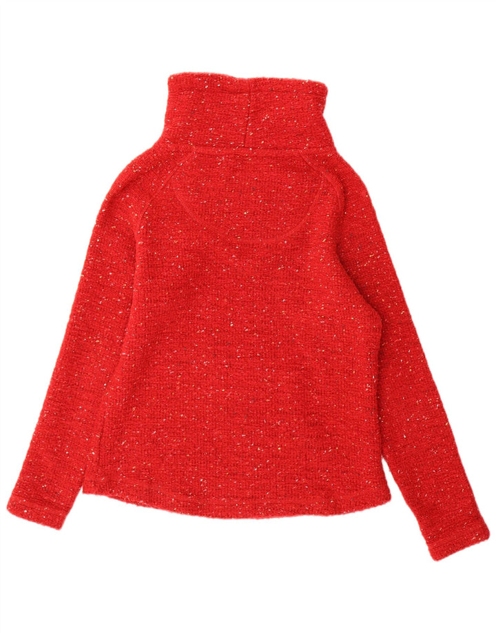 Weird Fish Dame Turtle Neck Jumper Sweater UK 10 Small Red Flecked