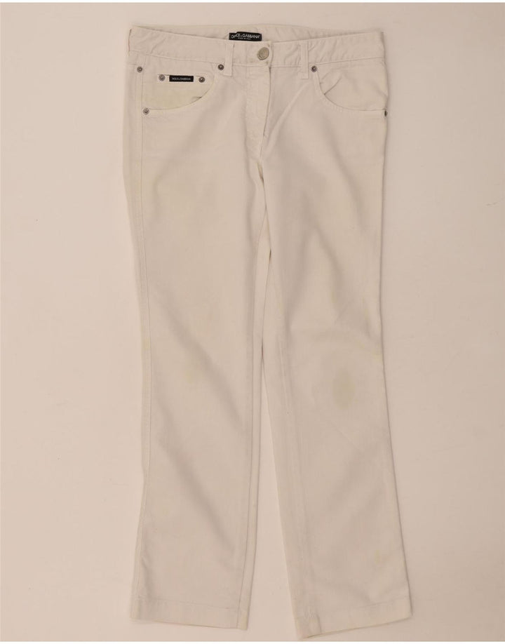 Dolce & Gabbana Straight Jeans til kvinder W32 L30 Hvid
