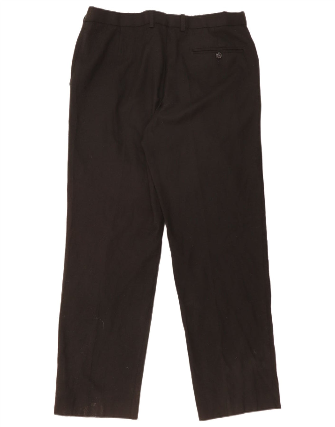 MARKS & SPENCER Herre Regular Fit Suit Bukser W34 L31 Sort Uld