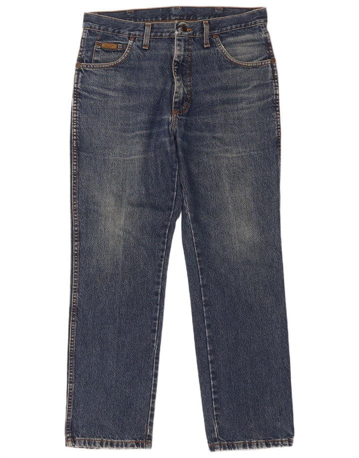 Wrangler Straight Jeans til mænd W34 L30 blå bomuld