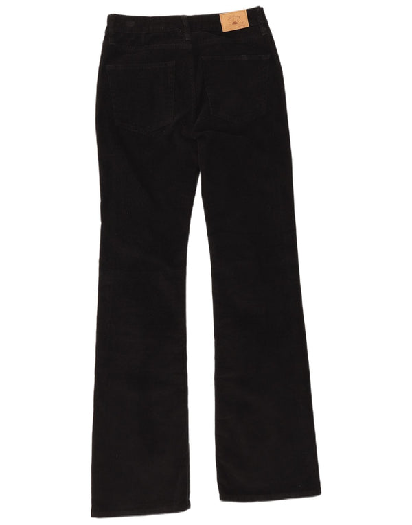 Superdry Bootcut fløjlsbukser til kvinder W28 L33 sort bomuld