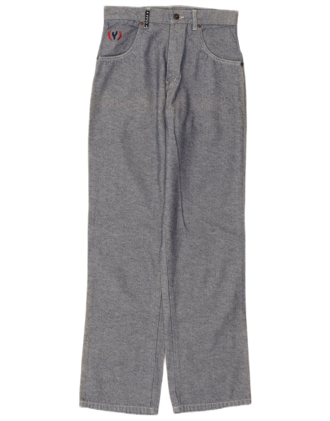 Vintage lige fritidsbukser til kvinder W28 L33 Blå