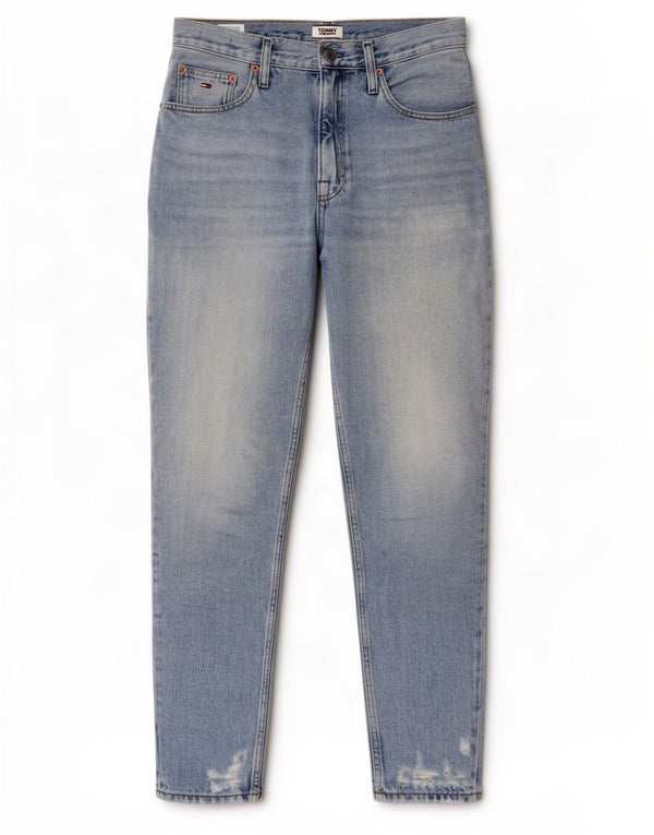 Tommy Hilfiger Kvinders Distressed High Waist Tapered Jeans W30 L30 Blue