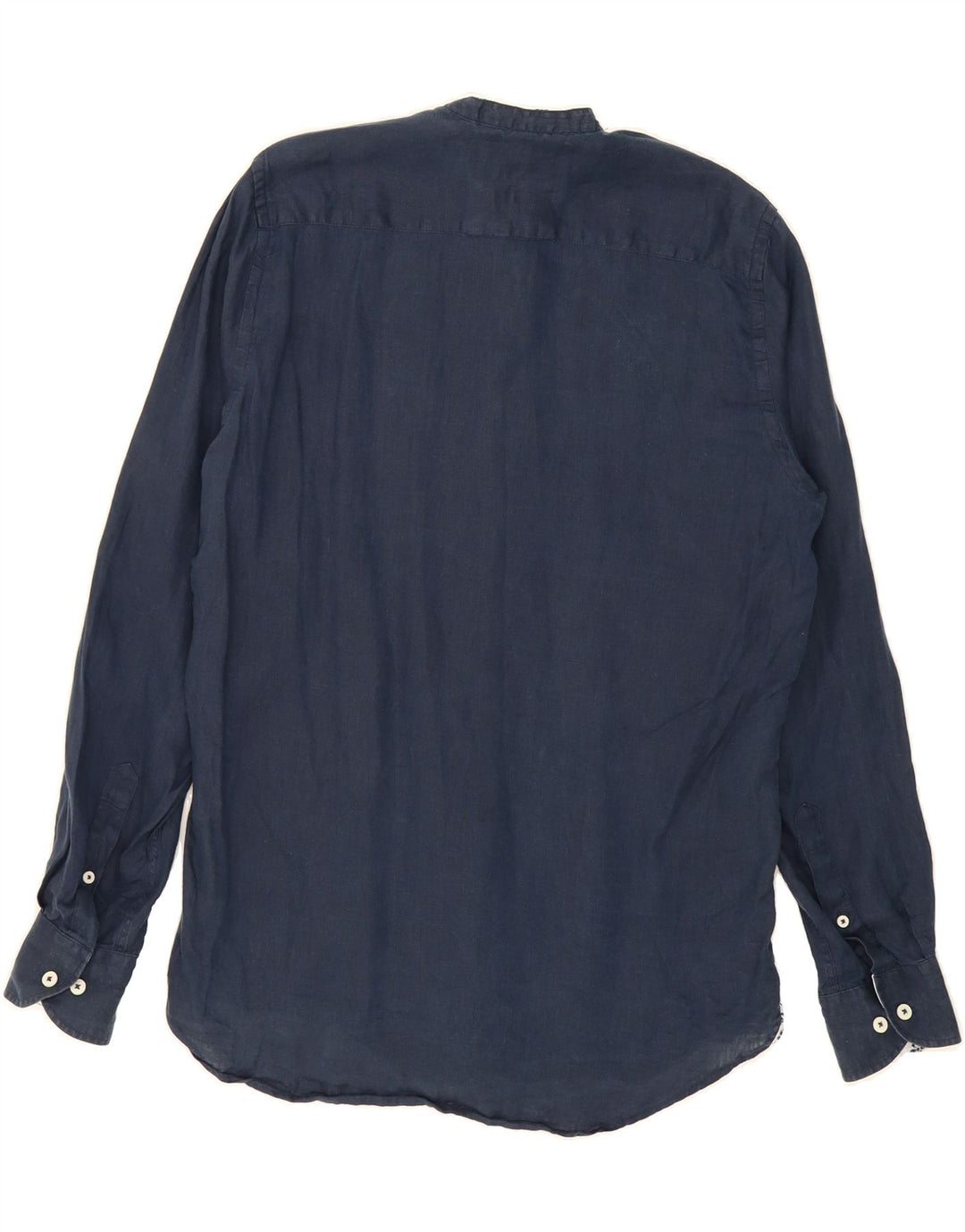 DANIEL HECHTER Mens Shirt Small Navy Blue Linen Vintage Daniel Hechter and Second-Hand Daniel Hechter from Messina Hembry 