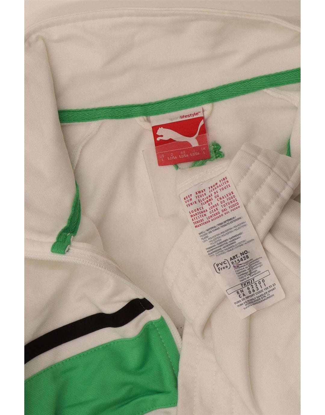 Puma Træningsdragt til mænd Topjakke Stor hvid Colourblock Polyester Sports