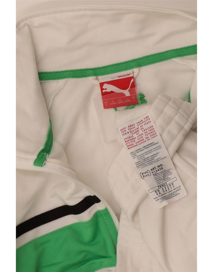 Puma Træningsdragt til mænd Topjakke Stor hvid Colourblock Polyester Sports