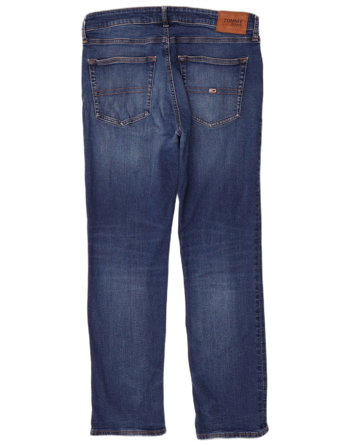 Tommy Hilfiger Herre Straight Jeans W34 L30 Blå Bomuld