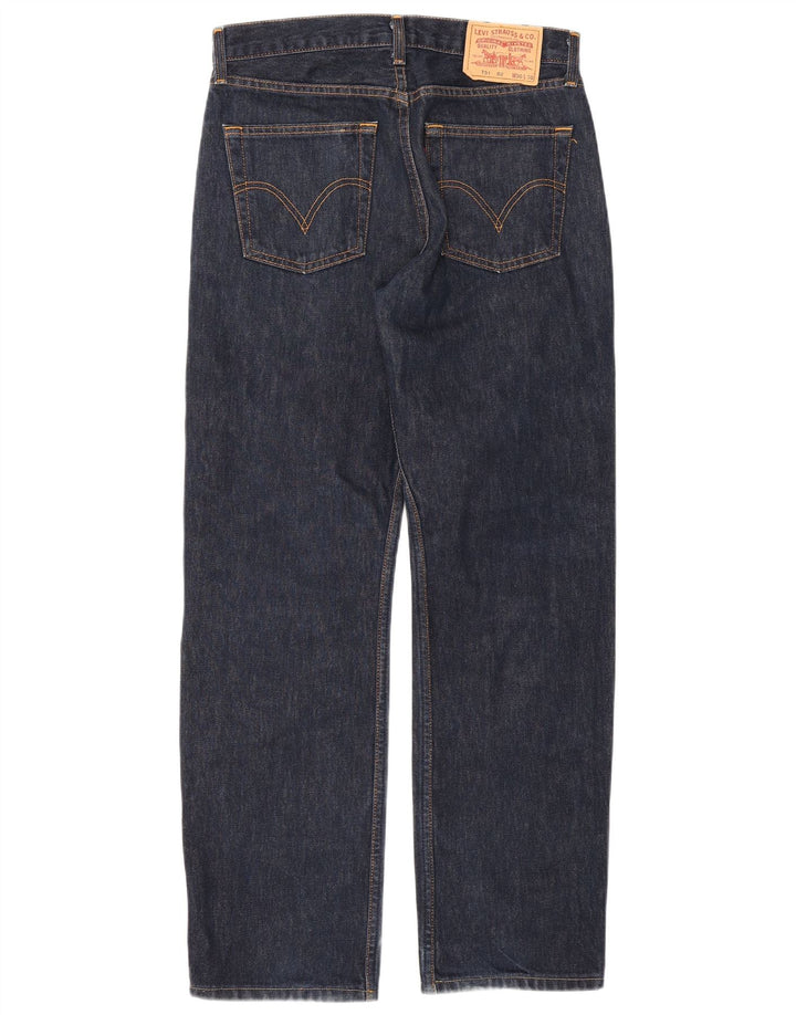 Levi's Herre 751 Straight Jeans W30 L30 Marineblå Bomuld