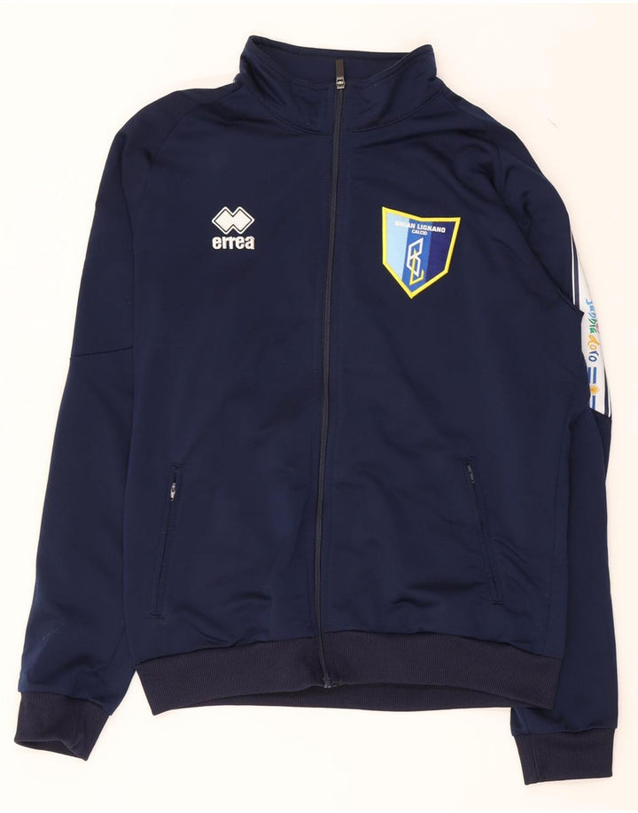 ERREA Womens Graphic Tracksuit Top Jacket UK 16 Large Navy Blue Polyester