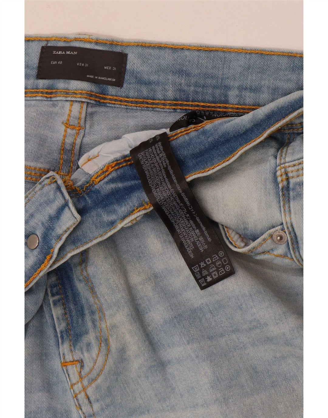 Zara Herre Slim Jeans EU 40 Medium W31 L26 Blå Bomuld