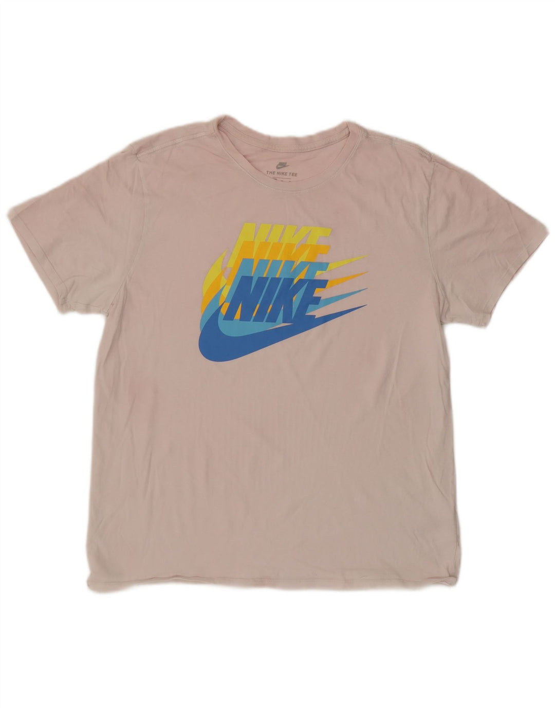 NIKE Herre Athletic Cut Grafisk T-Shirt Top XL Pink Bomuld