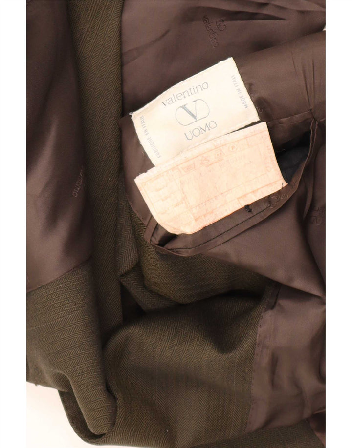 Valentino Herre 2-knaps blazerjakke IT 54 2XL Khaki Herringbone