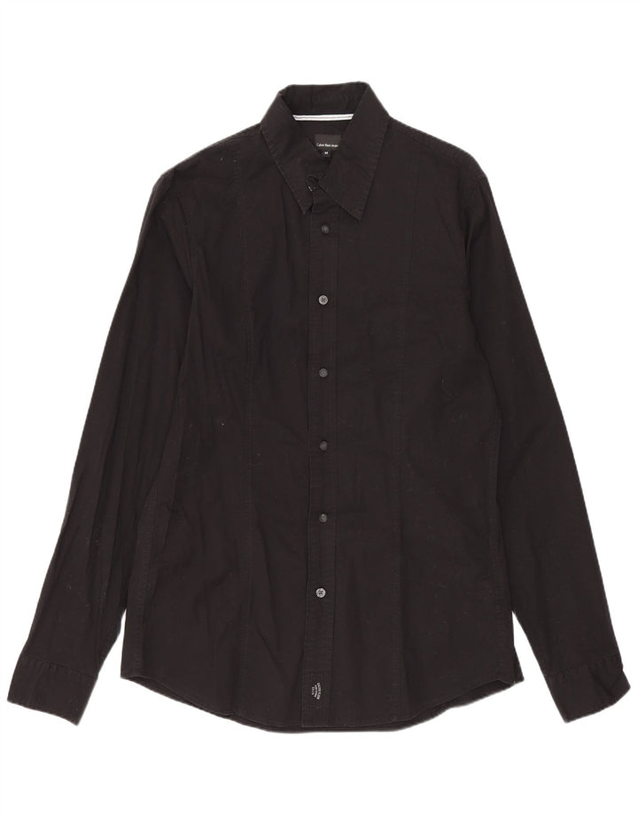 Calvin Klein Jeans Herreskjorte Medium Sort Bomuld
