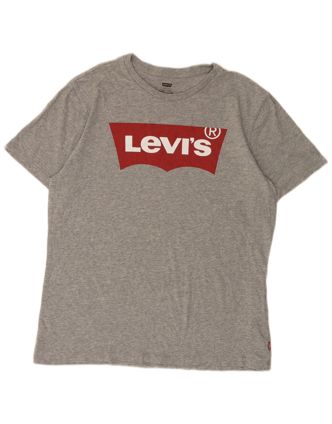Levi's Herre grafisk T-shirt Top Stor grå flækket bomuld