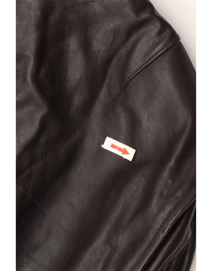 Vintage herre læderjakke IT 52 XL Brun