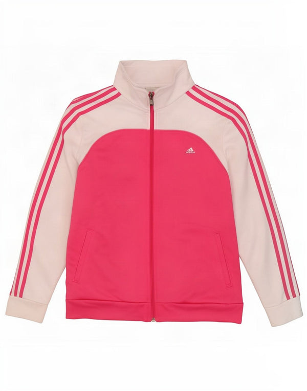 Adidas Womens Climalite træningsdragt topjakke UK 20/22 XL Pink Colourblock