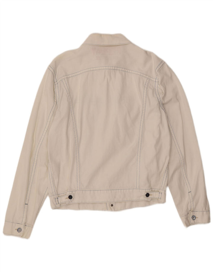 REPLAY Herre Denim Jacket UK 40 Large White Cotton