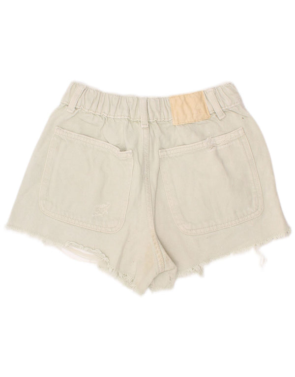 Zara Girls Denim Shorts 11-12 År Grøn Bomuld