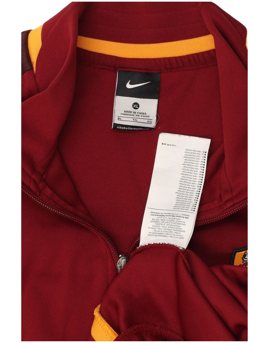 NIKE Herre As Roma Træningsdragt Topjakke XL Rød Colourblock Polyester