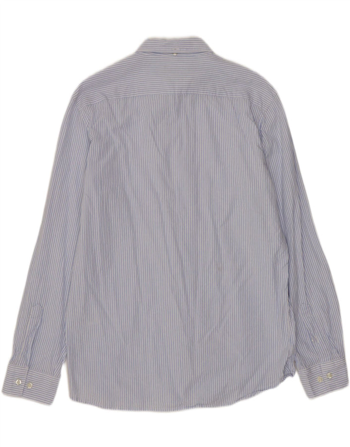 French Connection herreskjorte stor blå nålestribet bomuld