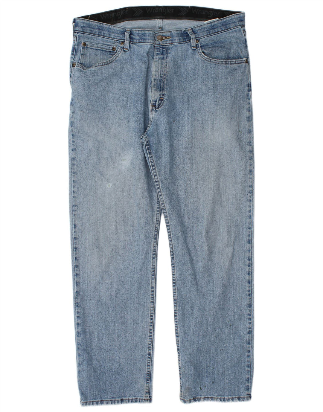WRANGLER Herre Regular Fit Straight Jeans W36 L30 Blå Bomuld