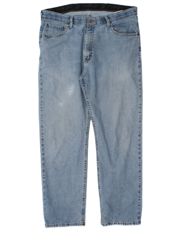 WRANGLER Herre Regular Fit Straight Jeans W36 L30 Blå Bomuld