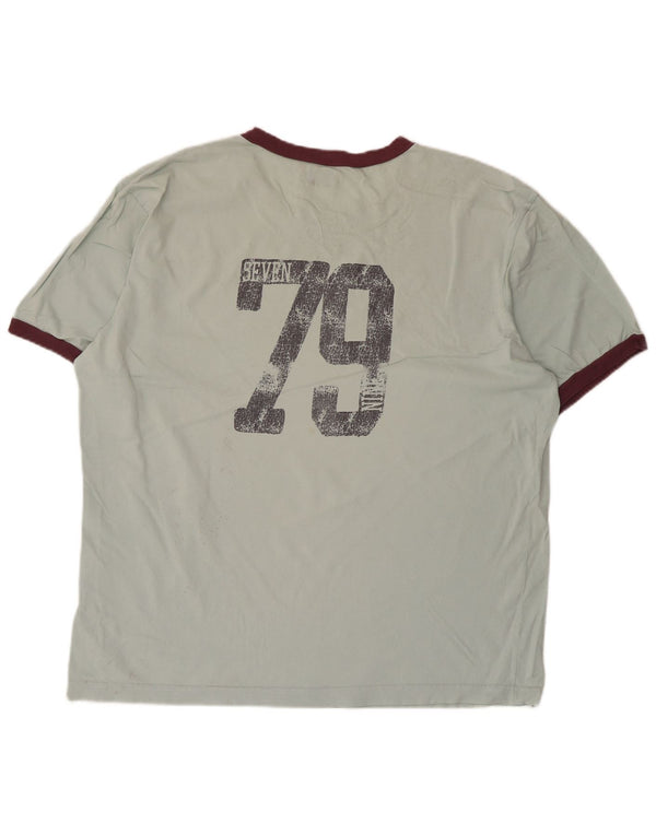 Levi's Herre grafisk T-shirt top XL blå bomuld