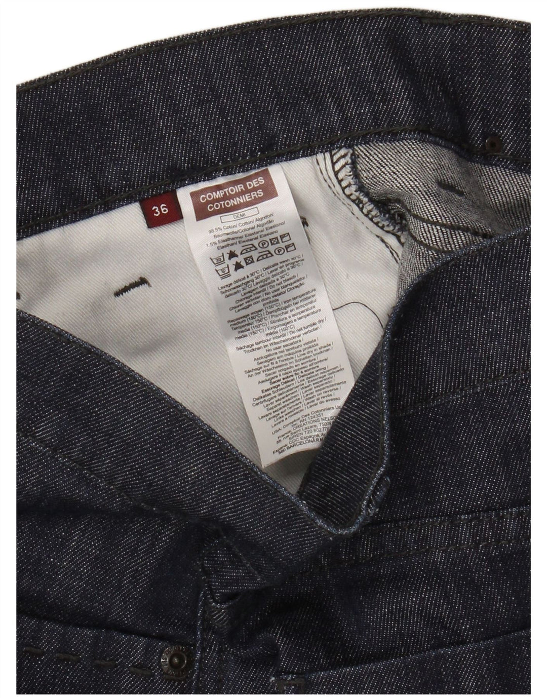 COMPTOIR DES COTONNIERS Mini-denimnederdel til kvinder EU 36 Small W26 Marineblå