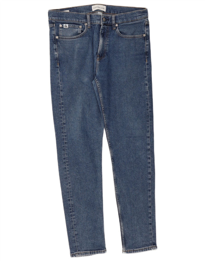 Calvin Klein Herre Slim Jeans W33 L32 Blå Bomuld