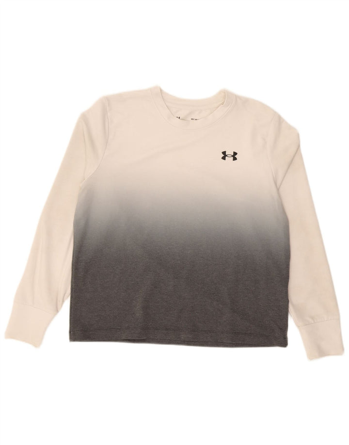 Under Armour Herre Top Langærmet Medium Off White Colourblock Polyester
