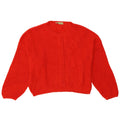 Ciao Womens Crop Crew Neck sweater IT 44 Medium Red Bomuld