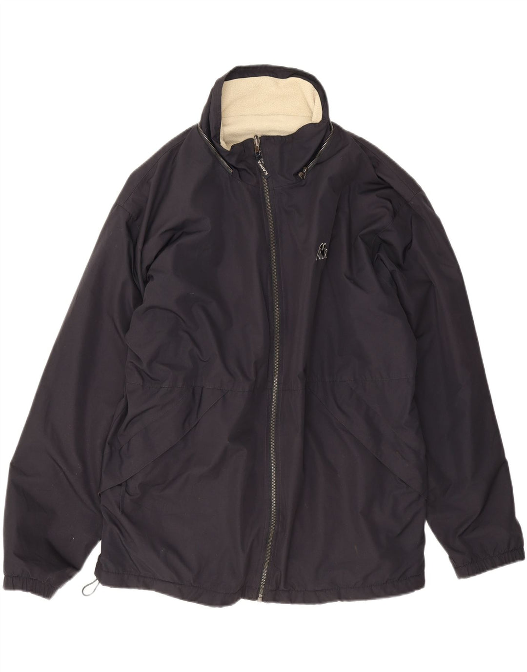 Kappa Herre Windbreaker Jacket UK 40 Large Navy Blue Polyester