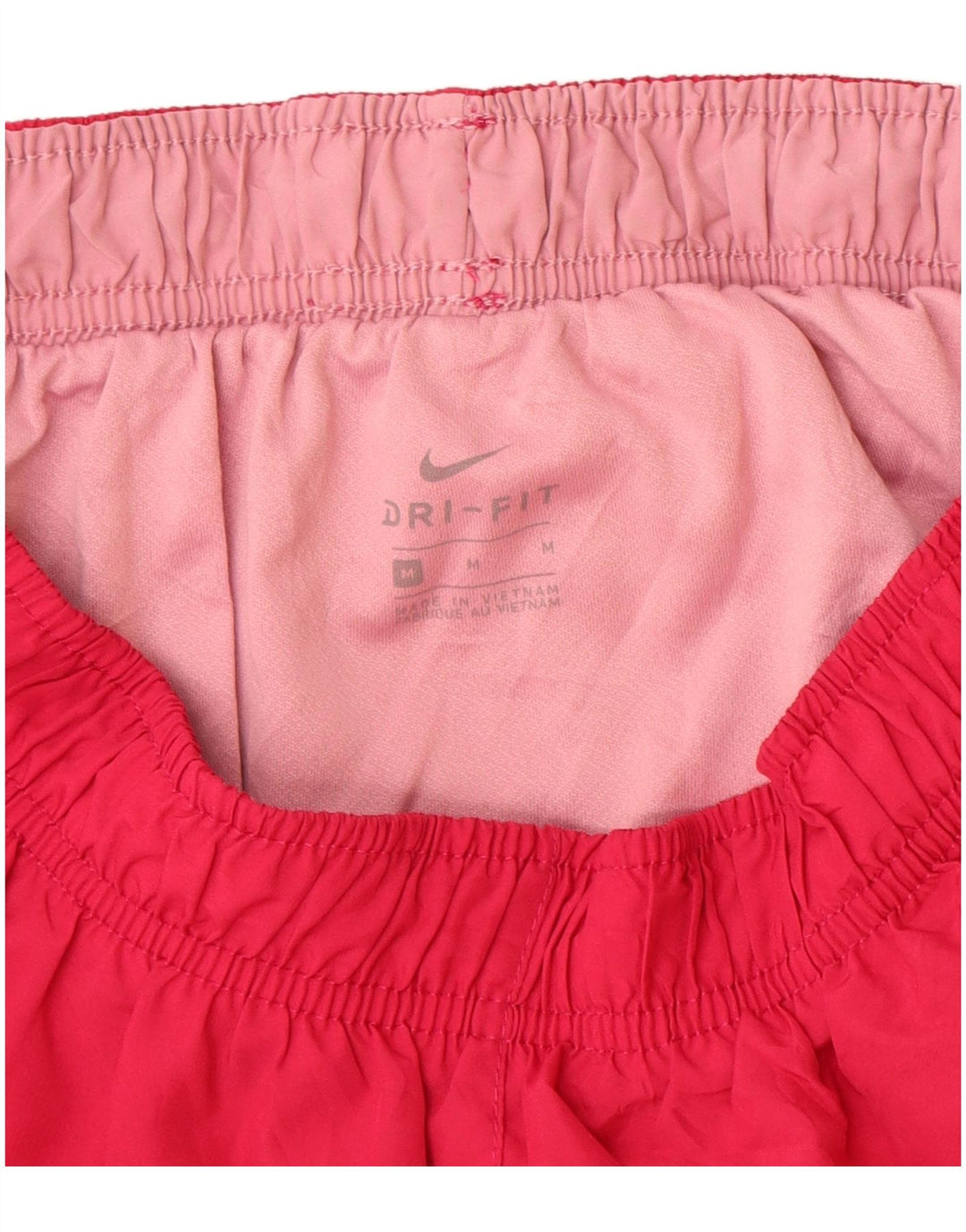 Nike Dame Dri Fit Sports Shorts UK 12 Medium Rød Colourblock Polyester