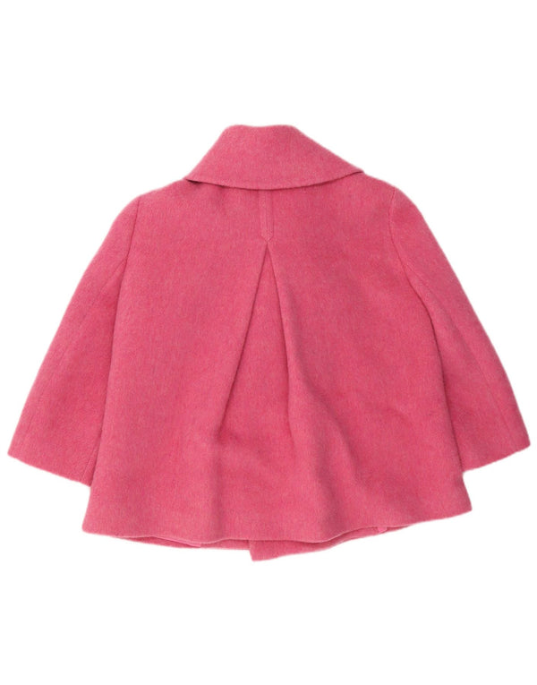 Stefanel Dame Kort 3/4-ærmet Ærtefrakke US 8 Medium Pink Uld