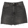 Zara Dame Mini Denim Nederdel Lille W26 Sort Bomuld