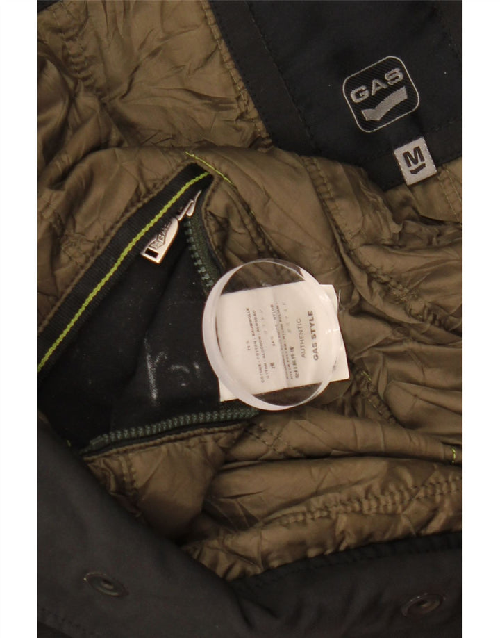 GAS Herre Military Jacket UK 38 Medium Sort Bomuld