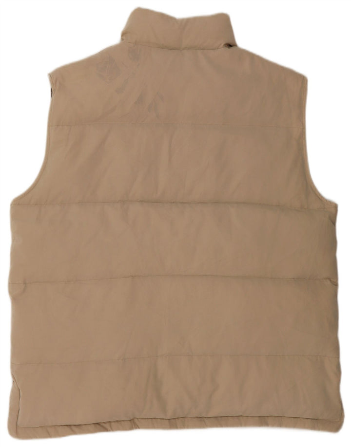 Green Leaves Herre Polstret Gilet UK 44 2XL Beige Polyester