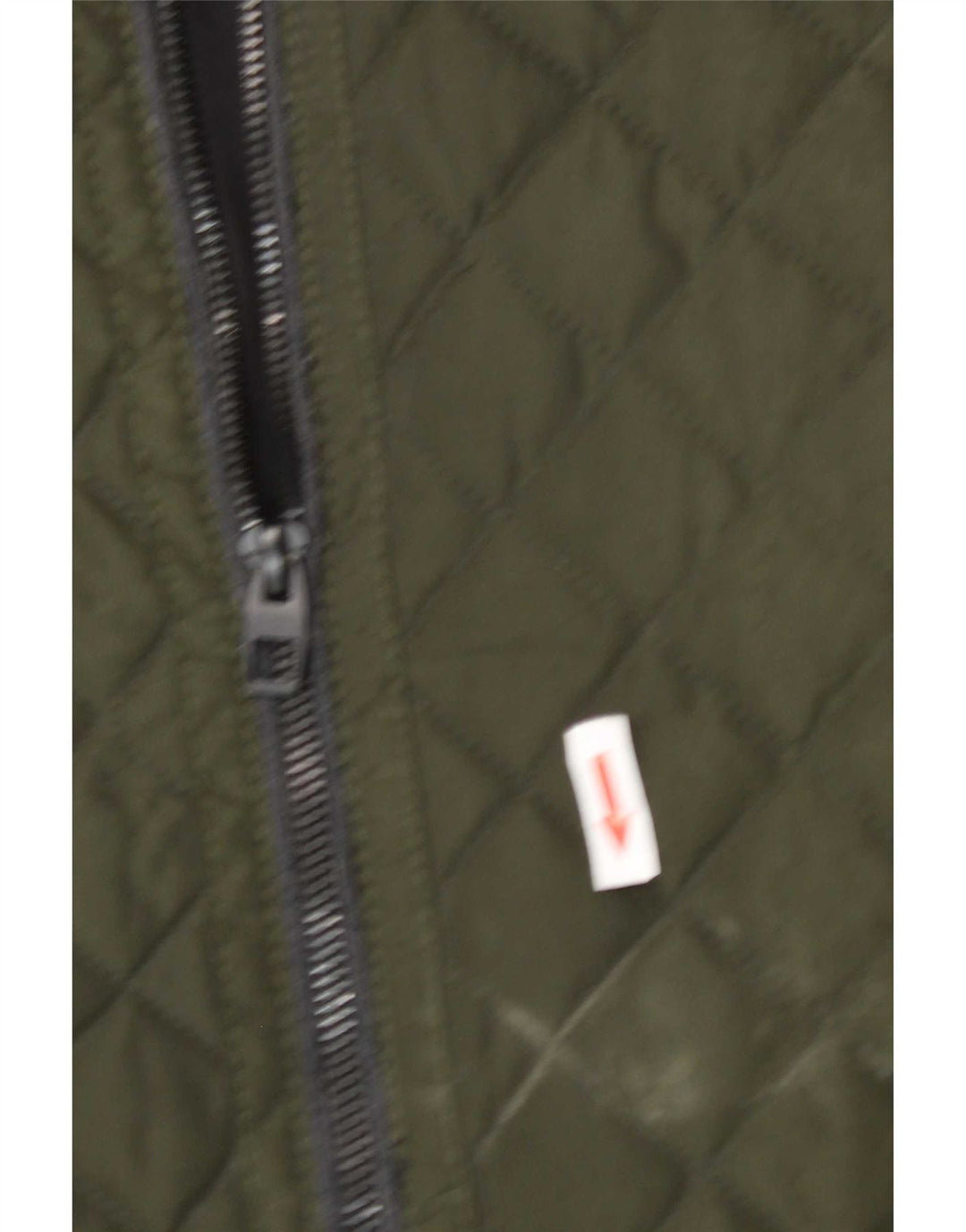 Zara Herre Quiltet Jakke UK 42 XL Grøn Polyester