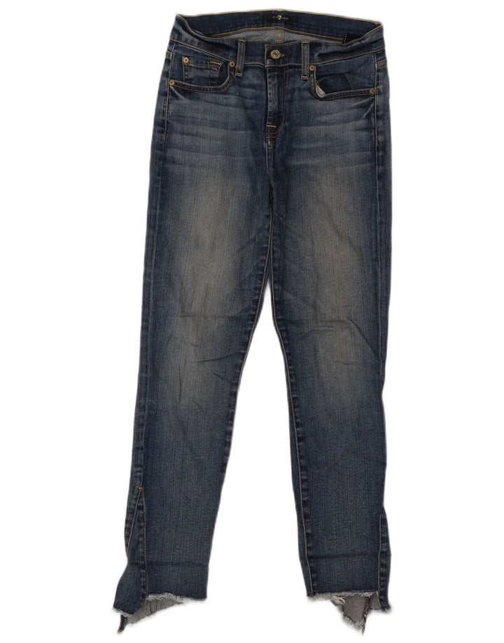 7 TIL ALLE MENNESKER Dame Slim Jeans W26 L26 Blå Bomuld