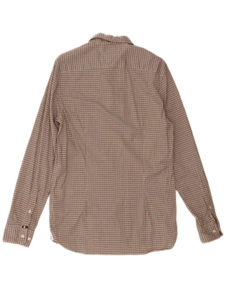 TOMMY HILFIGER Herre Slim Fit skjorte Medium Gul Gingham Cotton
