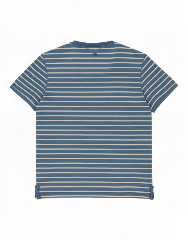 Fat Face Herre T-Shirt Top Medium Blå Stribet Bomuld