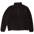 Mountain Warehouse Herre Zip Neck Fleece Jumper Stor Sort Polyester