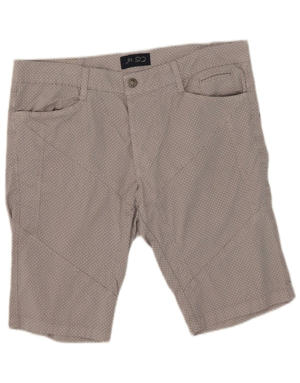 9.2 af Carlo Chionna Herre Casual Shorts W34 Large Grå Geometrisk