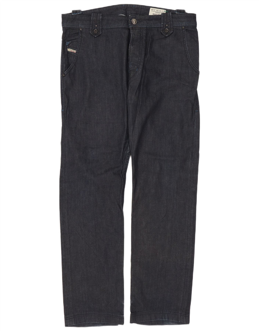 Diesel Herre Slylow Straight Jeans W34 L29 Marineblå Bomuld