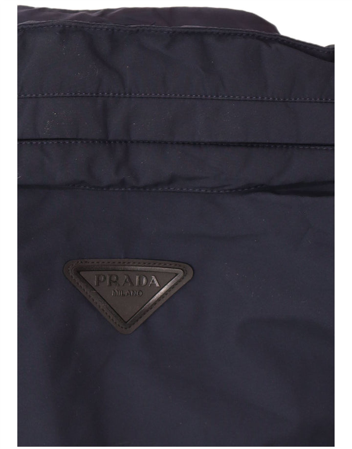 PRADA Windbreaker Jacket til mænd IT 52 XL Marineblå Polyester Classic