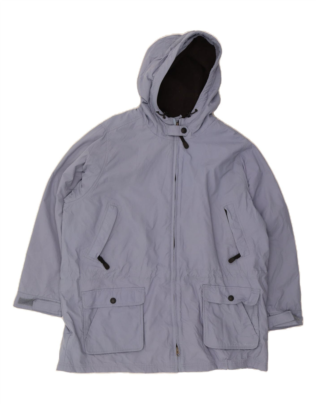 EDDIE BAUER Womens Hooded Windbreaker Coat UK 20 2XL Blue Polyester Vintage Eddie Bauer and Second-Hand Eddie Bauer from Messina Hembry 