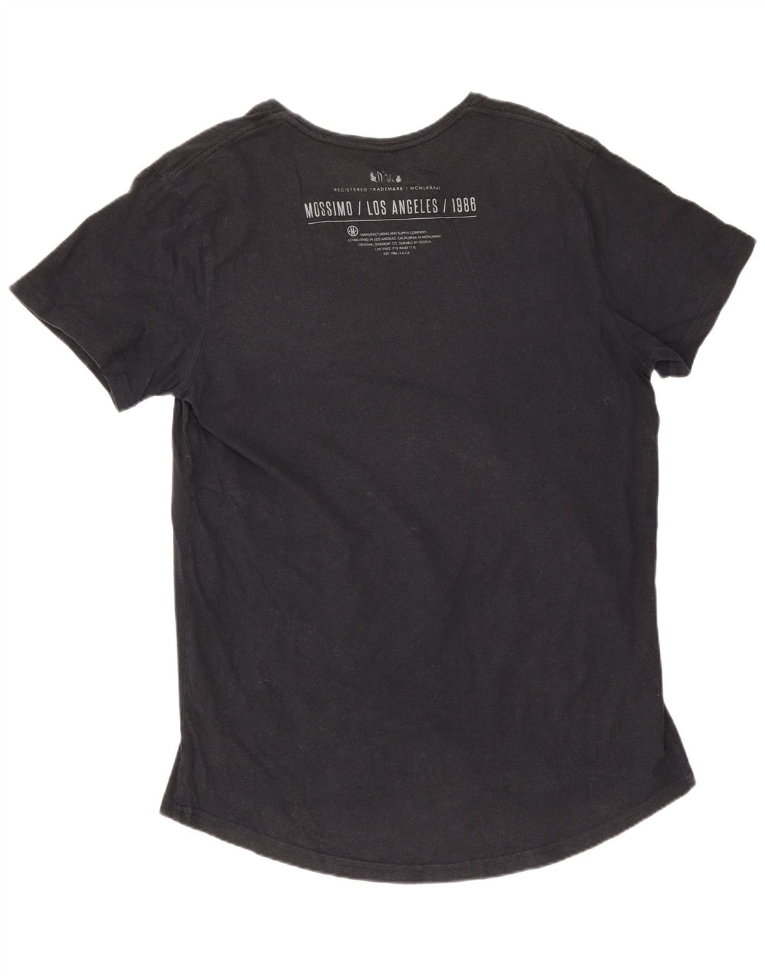 Mossimo Herre Los Angeles Grafisk T-Shirt Top Medium Sort Bomuld