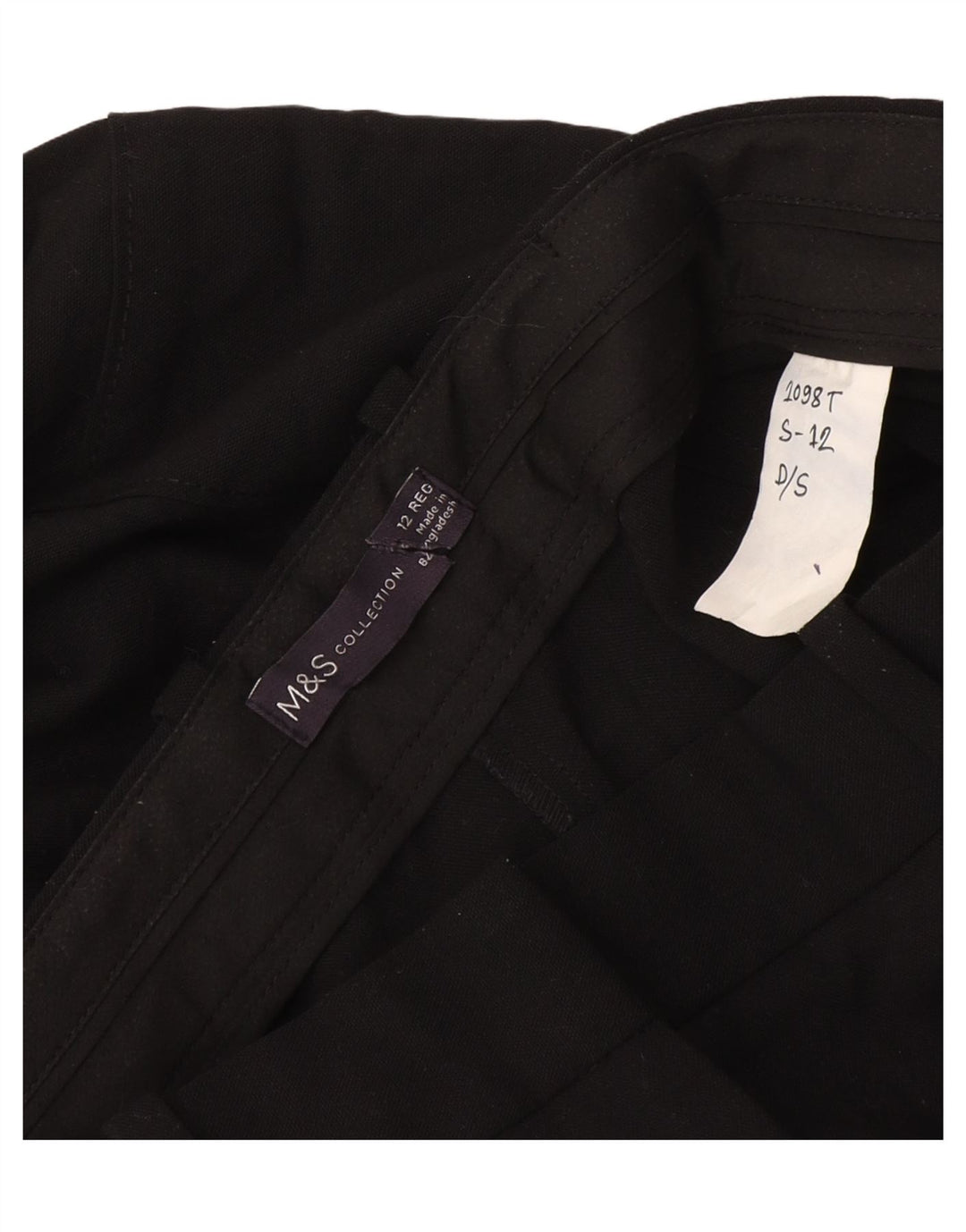 Marks & Spencer Straight Cargo Bukser til kvinder UK 12 Medium W30 L30 Sort